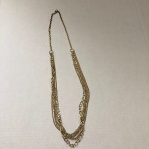Gold Color Necklace with multiple chains